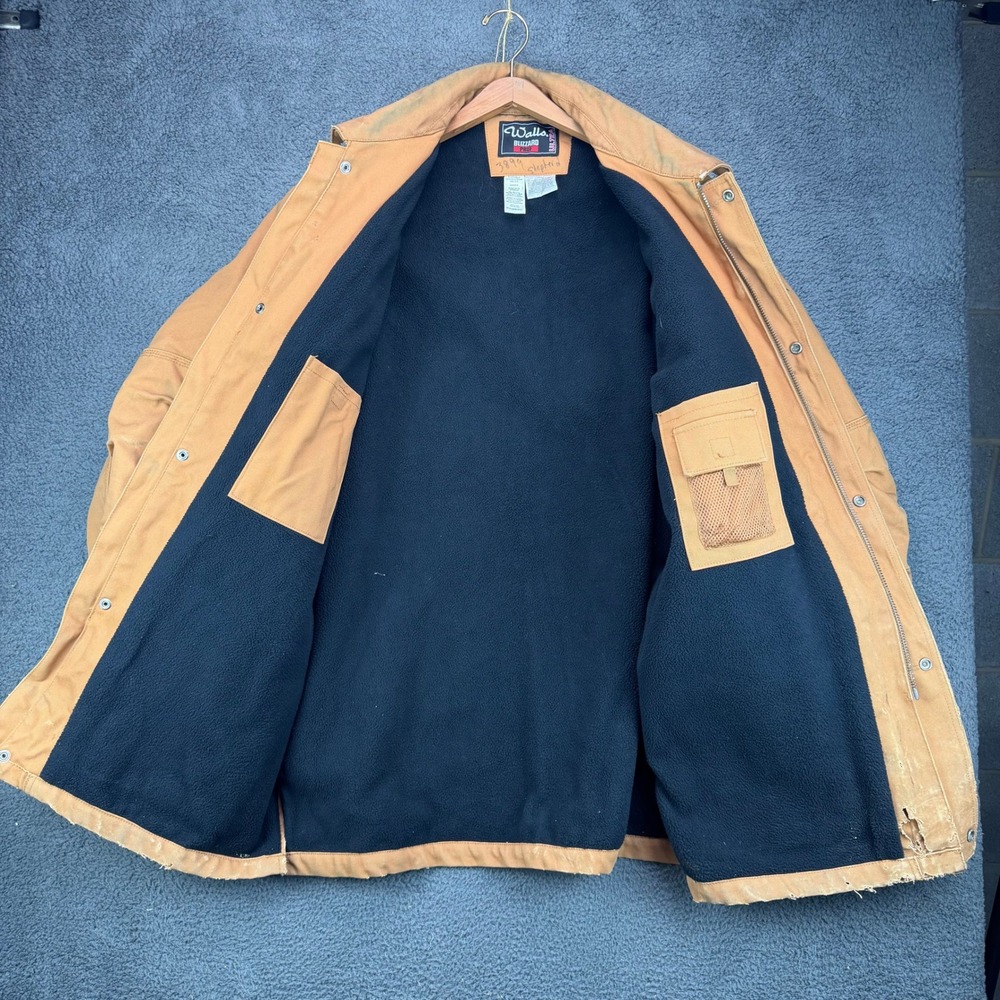 Walls Blizzard Pruf Ultra Mens 2XL Brown Duck Canvas Insulated‎ Work Jacket